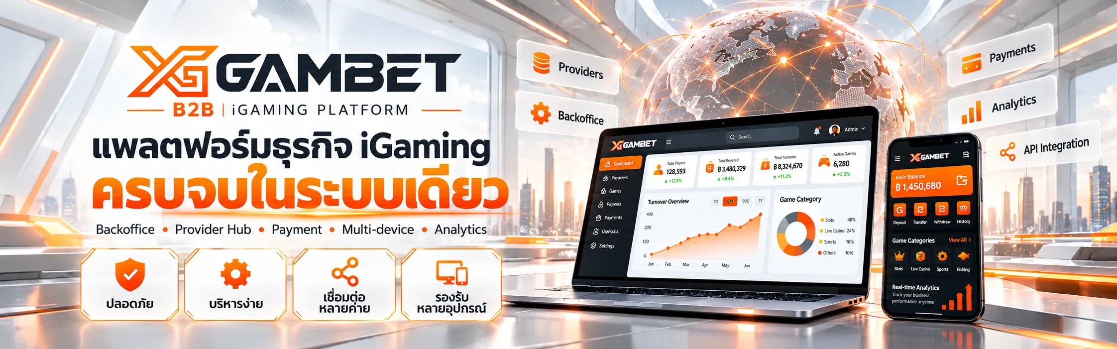ระบบ XGAMBET สำหรับผู้ประกอบการ ทั้งหน้าเว็บและระบบหลังบ้านบนคอมพิวเตอร์และมือถือ