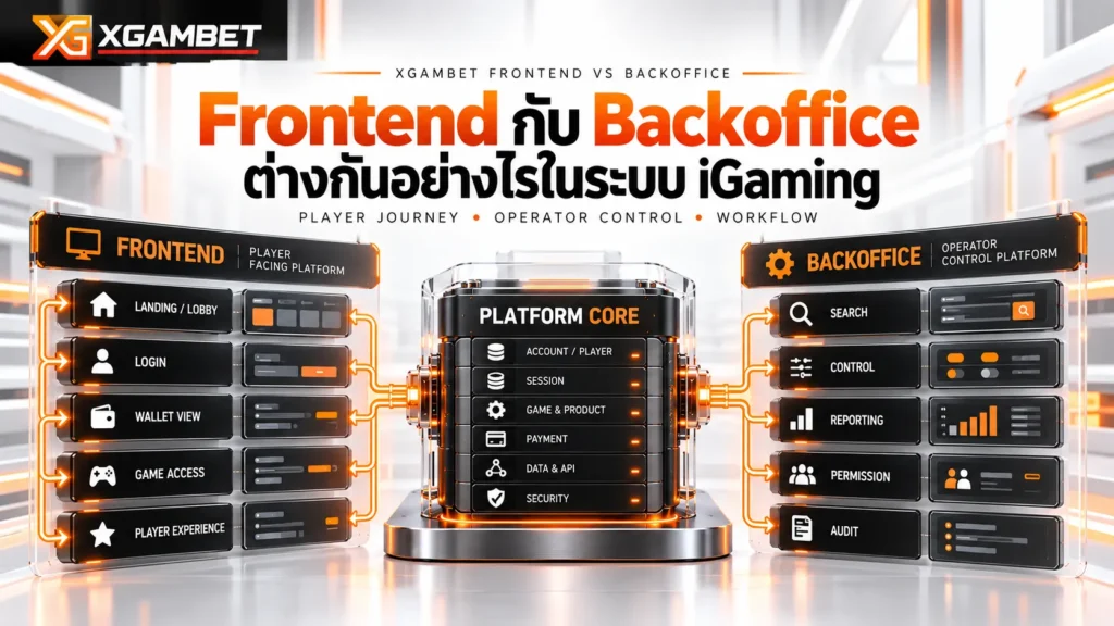 Frontend กับ Backoffice ต่างกันอย่างไรในระบบ iGaming